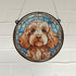 Cockapoo Golden Stained Glass Effect Suncatcher